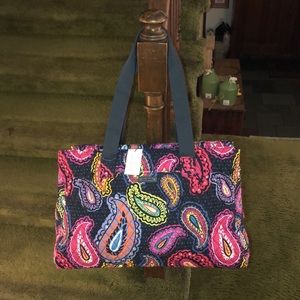 Vera Bradley Paisley Travel Bag - Black and Multicolor